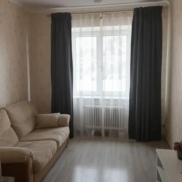 Освежение тюля и плотных занавесей в трёхкомнатной квартире - после уборки